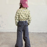 Lace-Trimmed Flared Pants