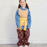 All-Over Print Twill Barrel Pants