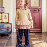 Long-Sleeve Tulle Frill Top