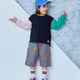 Color-Block Stitch Long-Sleeve T-Shirt
