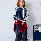 Open-Collar Checked Shirt