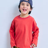 Color-Block Stitch Long-Sleeve T-Shirt