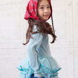 Long-Sleeve Tulle Frill Top