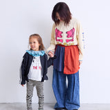 Printed Long-Sleeve T-Shirt with Ribbed Sleeves