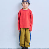Color-Block Stitch Long-Sleeve T-Shirt