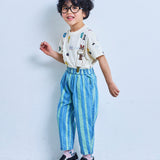 All-over print wide-cut T-shirt