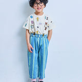 All-over print wide-cut T-shirt