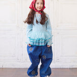 Long-Sleeve Tulle Frill Top