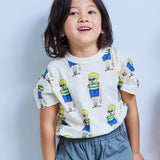All-over print wide-cut T-shirt