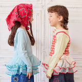 Long-Sleeve Tulle Frill Top
