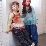 Long-Sleeve Tulle Frill Top