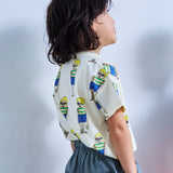 All-over print wide-cut T-shirt