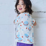 All-over print wide-cut T-shirt