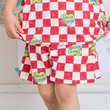 Full-Print Fleece-Lined Shorts