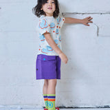 All-over print wide-cut T-shirt